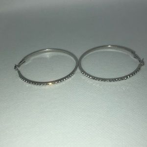 Sale!!!SILVERTON 1/2 Moon HOOP EARRINGS ONLY